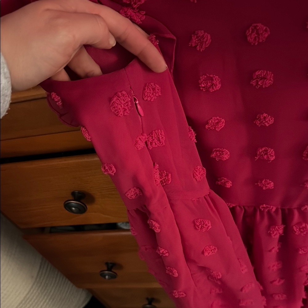 Pink Ruffle Sleeveless Dress - Picture 4 of 7